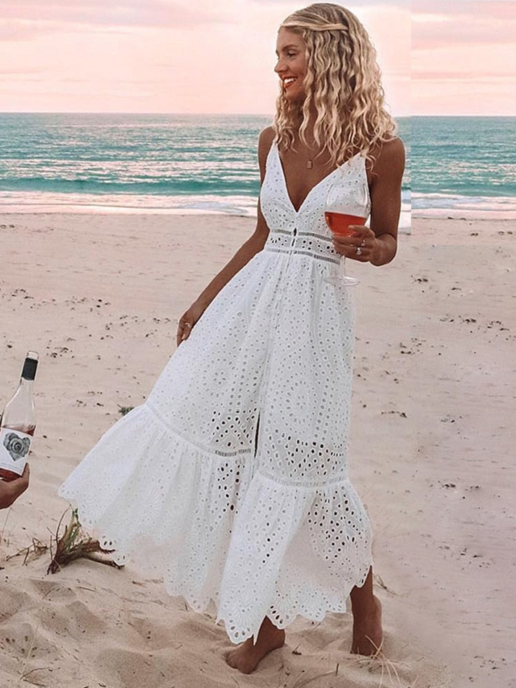 womens white summer dress